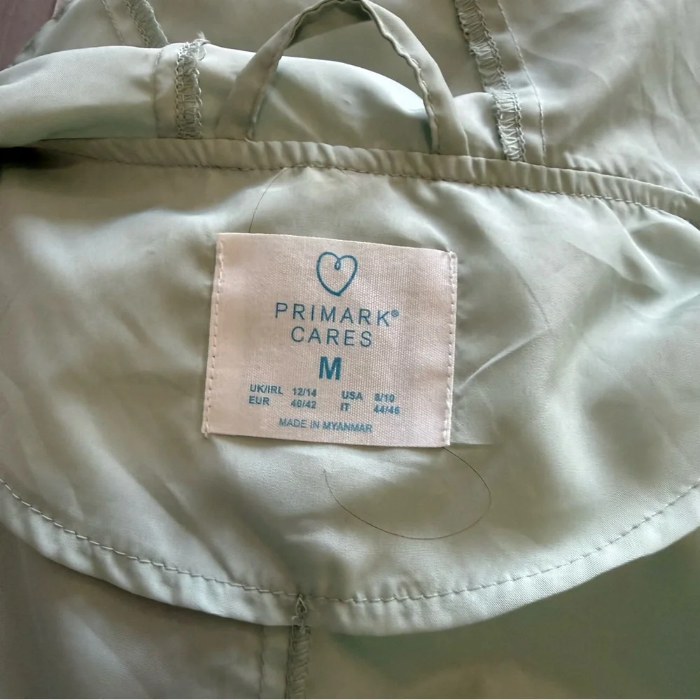 Primark Mint Green Hooded Drawstring Utility Jacket - Picture 4 of 4